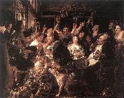 JORDAENS, Jacob The Bean King af China oil painting reproduction